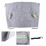 Windshield Cover Waterproof Snowproof Large Coverage Area Universal Windshield Protector with Reflective StripsGrey - Low Angle