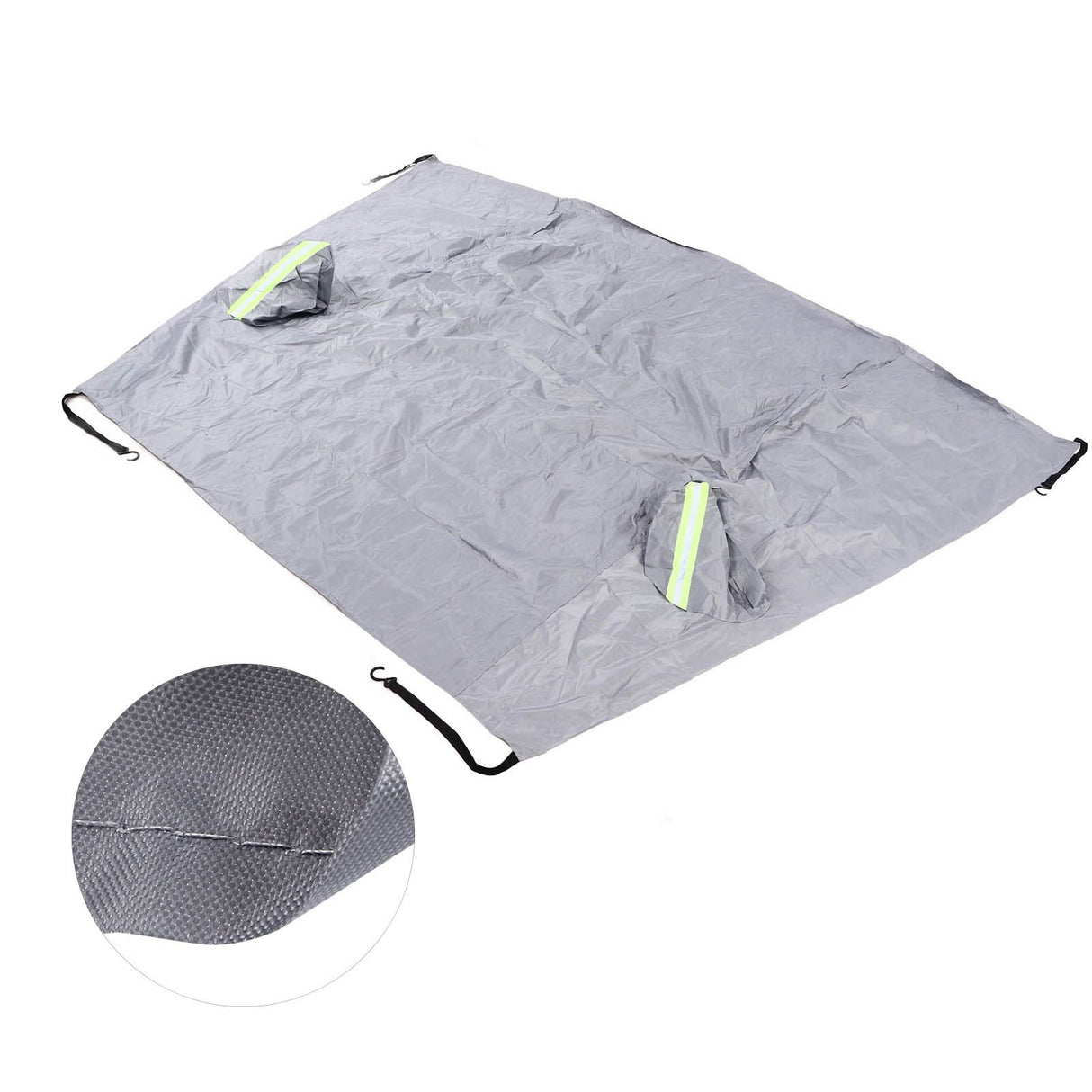 Windshield Cover Waterproof Snowproof Large Coverage Area Universal Windshield Protector with Reflective StripsGrey