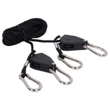 2PCS 1/8in Grow Light Rope Hanger Adjustable Heavy Duty Rope Clip Hanger High Strength Rope Hanger