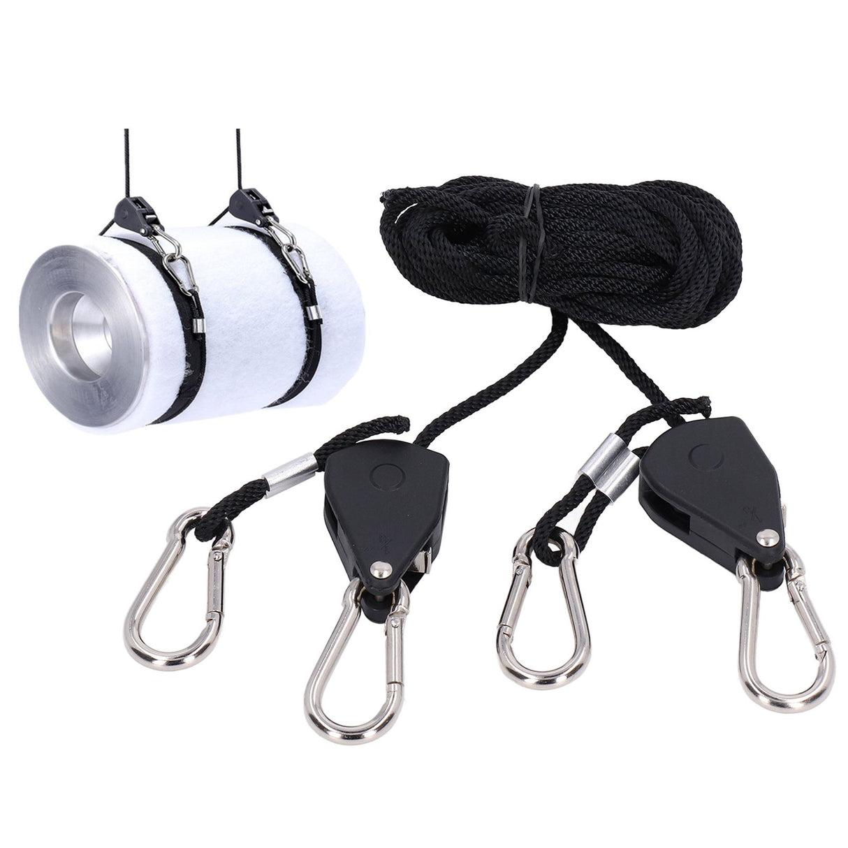 2PCS 1/8in Grow Light Rope Hanger Adjustable Heavy Duty Rope Clip Hanger High Strength Rope Hanger