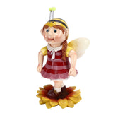 Garden Resin Ornament Cartoon Bee Waterproof Pastoral Style Outdoor Statue for Courtyard Indoor - Side View