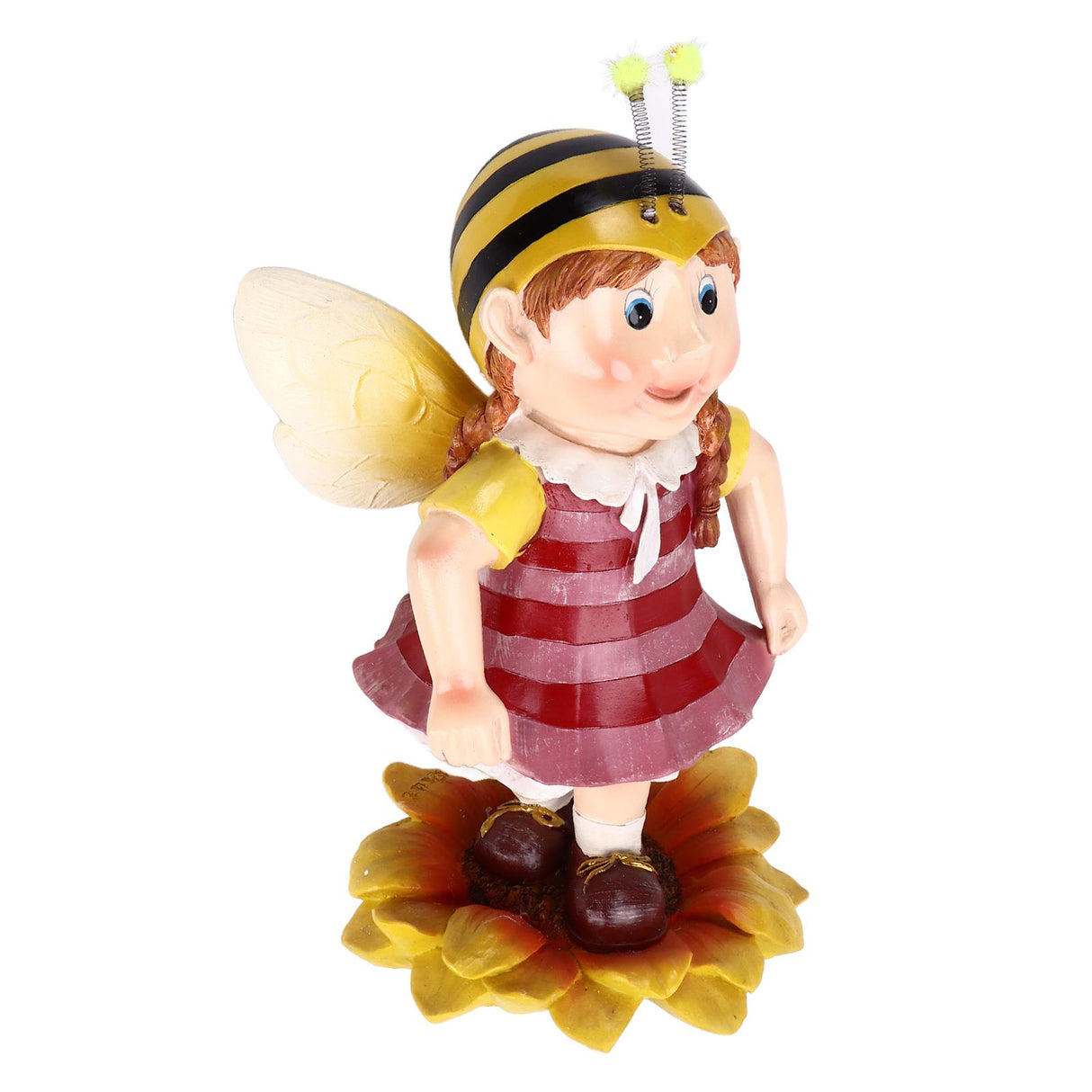 Garden Resin Ornament Cartoon Bee Waterproof Pastoral Style Outdoor Statue for Courtyard Indoor
