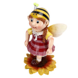 Garden Resin Ornament Cartoon Bee Waterproof Pastoral Style Outdoor Statue for Courtyard Indoor