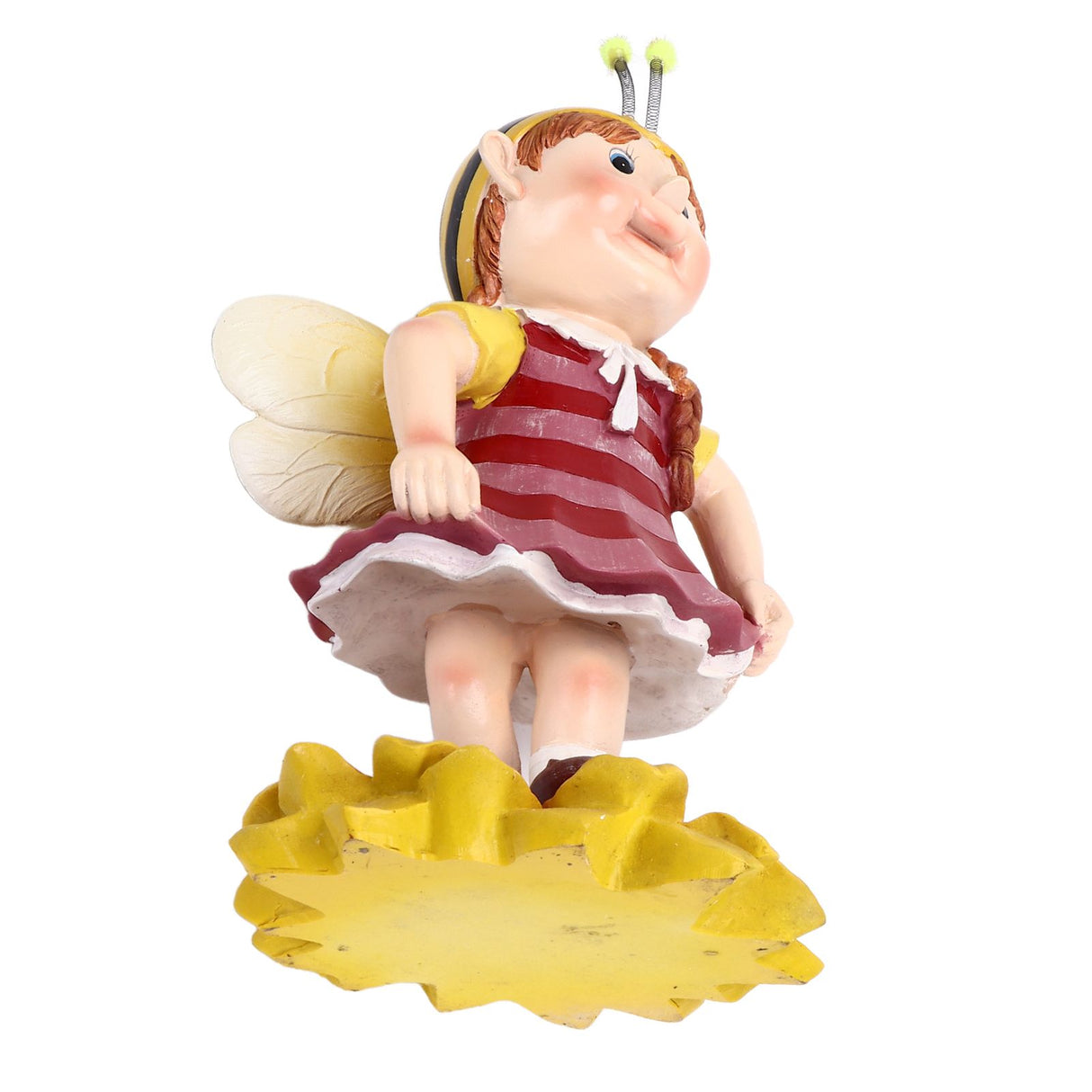 Garden Resin Ornament Cartoon Bee Waterproof Pastoral Style Outdoor Statue for Courtyard Indoor