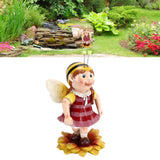 Garden Resin Ornament Cartoon Bee Waterproof Pastoral Style Outdoor Statue for Courtyard Indoor - Extra Image