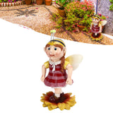 Garden Resin Ornament Cartoon Bee Waterproof Pastoral Style Outdoor Statue for Courtyard Indoor