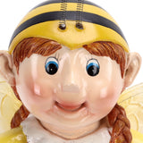 Garden Resin Ornament Cartoon Bee Waterproof Pastoral Style Outdoor Statue for Courtyard Indoor - Extra Image