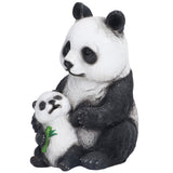 Simulation Panda Ornaments Synthetic Resin Bear Ornaments for Garden Lawn Desk Decoration