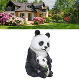 Simulation Panda Ornaments Synthetic Resin Bear Ornaments for Garden Lawn Desk Decoration - Extra Image