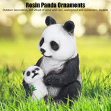Simulation Panda Ornaments Synthetic Resin Bear Ornaments for Garden Lawn Desk Decoration