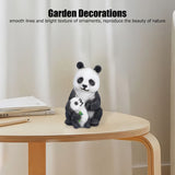 Simulation Panda Ornaments Synthetic Resin Bear Ornaments for Garden Lawn Desk Decoration