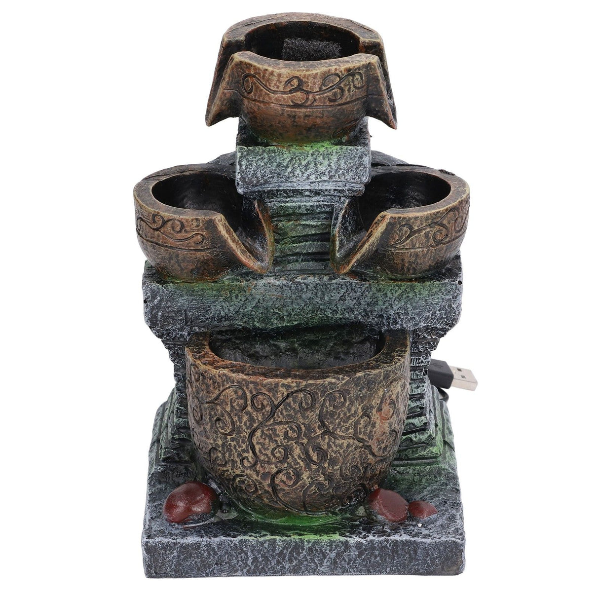 Indoor Fountain Three Layer Design USB Power Elegant Style Fashionable Decorative Home Ornaments for Office 5V