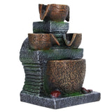 Indoor Fountain Three Layer Design USB Power Elegant Style Fashionable Decorative Home Ornaments for Office 5V