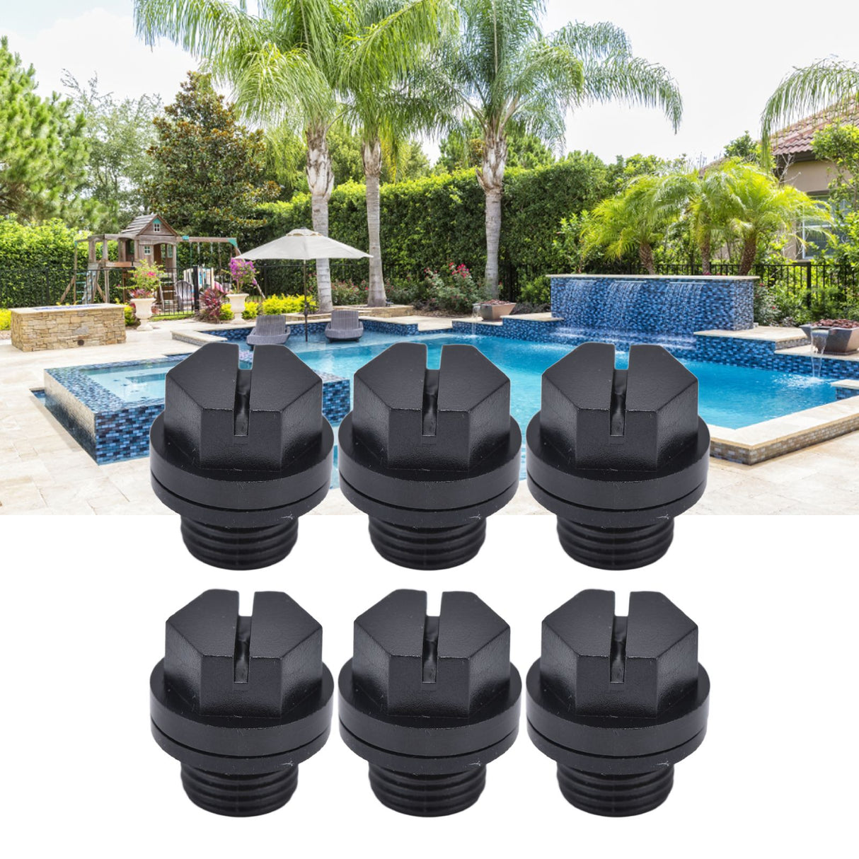 10PCS Drain Plug Fine Workmanship Simple Operation Rubber Material Small Volume 1/4in Swimming Pool Stopper