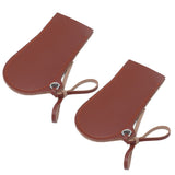 2PCS Cast Iron Handle Cover Suspension Design Retro Fashion Fine Workmanship Hot Handle HolderType A - Top-Down View