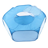 Pet Cage Tent Transparent Breathable Portable Small Animal Playpen for Hamsters Guinea Pigs - Rear View