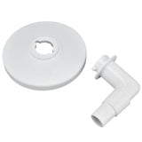 Skimmer Vacuum Plate with 90 ° Elbow Plastic Pool Vacuum Plate Replacement for Hayward