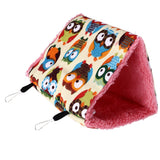 Pet Parrot Hammock Bird Nest Triangular Tent Warm and Comfortable Triangle Bird Cage Nest - Side View