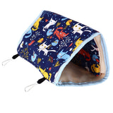 Warm Bird Nest Soft Thickened Foldable Bird Hanging Bed Toy with Hook for Parrots Parakeets - Close-Up Angle