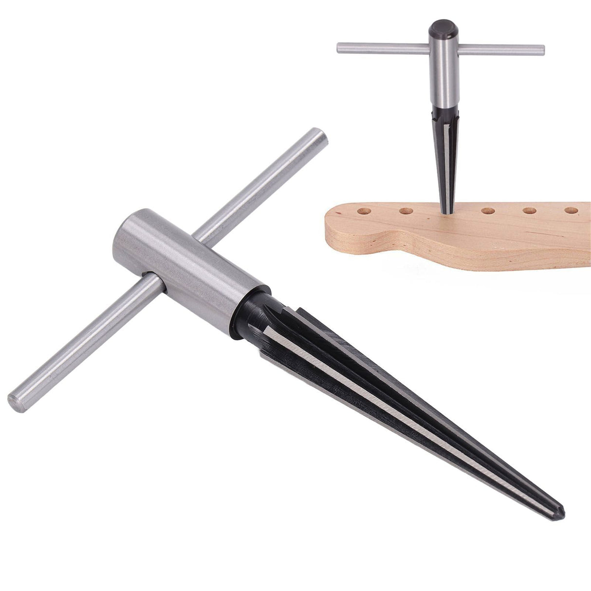 Reamer T Shape Handle Fine Workmanship High Hardness High Speed Steel Tapered ReamerTaper Reamer with Round Handle 5-16mm