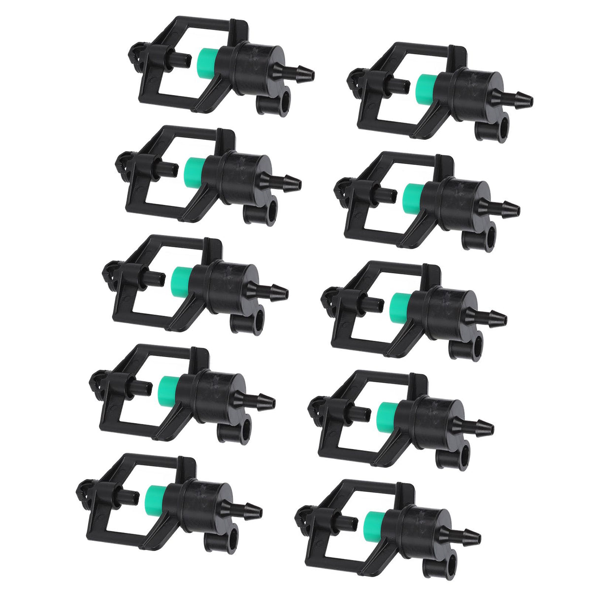 10pcs Watering Drippers 4mm Stable Plastic Irrigation Sprinkler Nozzles with Accessories for Gardening Agriculture