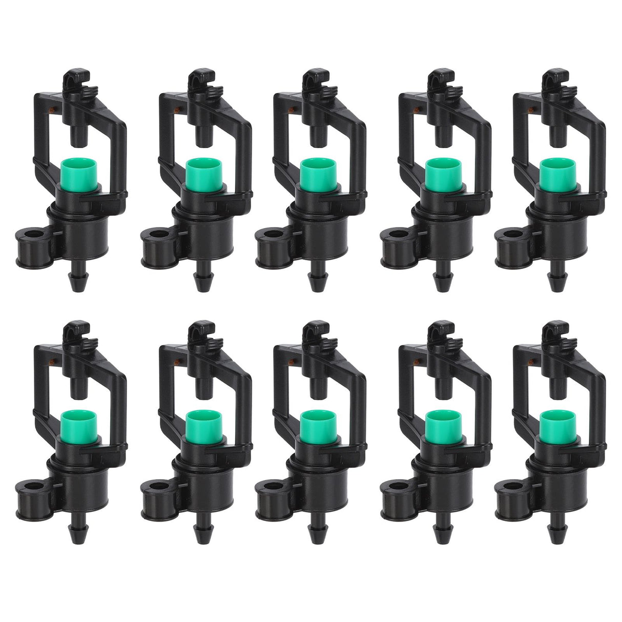 10pcs Watering Drippers 4mm Stable Plastic Irrigation Sprinkler Nozzles with Accessories for Gardening Agriculture