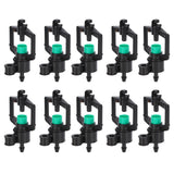 10pcs Watering Drippers 4mm Stable Plastic Irrigation Sprinkler Nozzles with Accessories for Gardening Agriculture