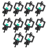 10pcs Watering Drippers 4mm Stable Plastic Irrigation Sprinkler Nozzles with Accessories for Gardening Agriculture