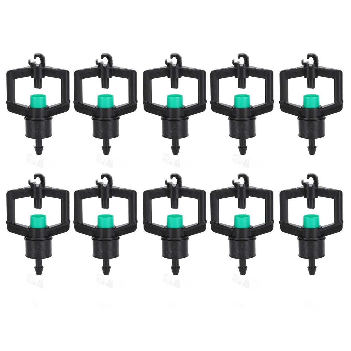 10pcs Watering Drippers 4mm Stable Plastic Irrigation Sprinkler Nozzles with Accessories for Gardening Agriculture