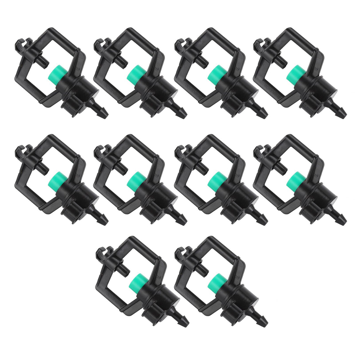 10pcs Watering Drippers 4mm Stable Plastic Irrigation Sprinkler Nozzles with Accessories for Gardening Agriculture