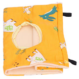 Bird Hut Foldable Soft Comfortable Flannel Orange Triangular Bird Hanging Bed with Hooks for Parrots Hamsters Squirrels