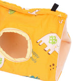 Bird Hut Foldable Soft Comfortable Flannel Orange Triangular Bird Hanging Bed with Hooks for Parrots Hamsters Squirrels
