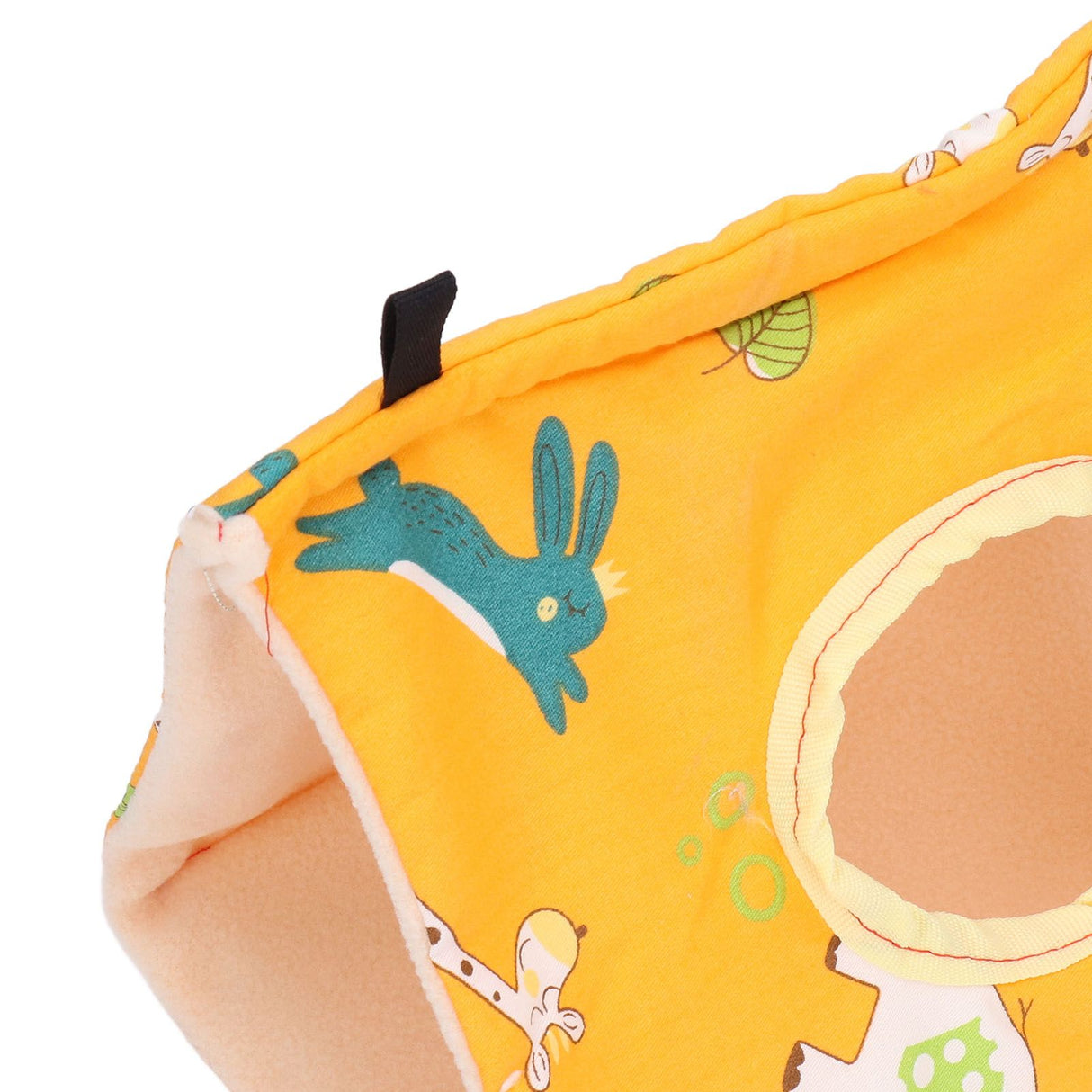 Bird Hut Foldable Soft Comfortable Flannel Orange Triangular Bird Hanging Bed with Hooks for Parrots Hamsters Squirrels