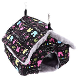 Bird Nest Suspensible Design Soft Plush Warm Safe Portable Size Space Saving Easy Cleaning Parakeet Nest - Front View
