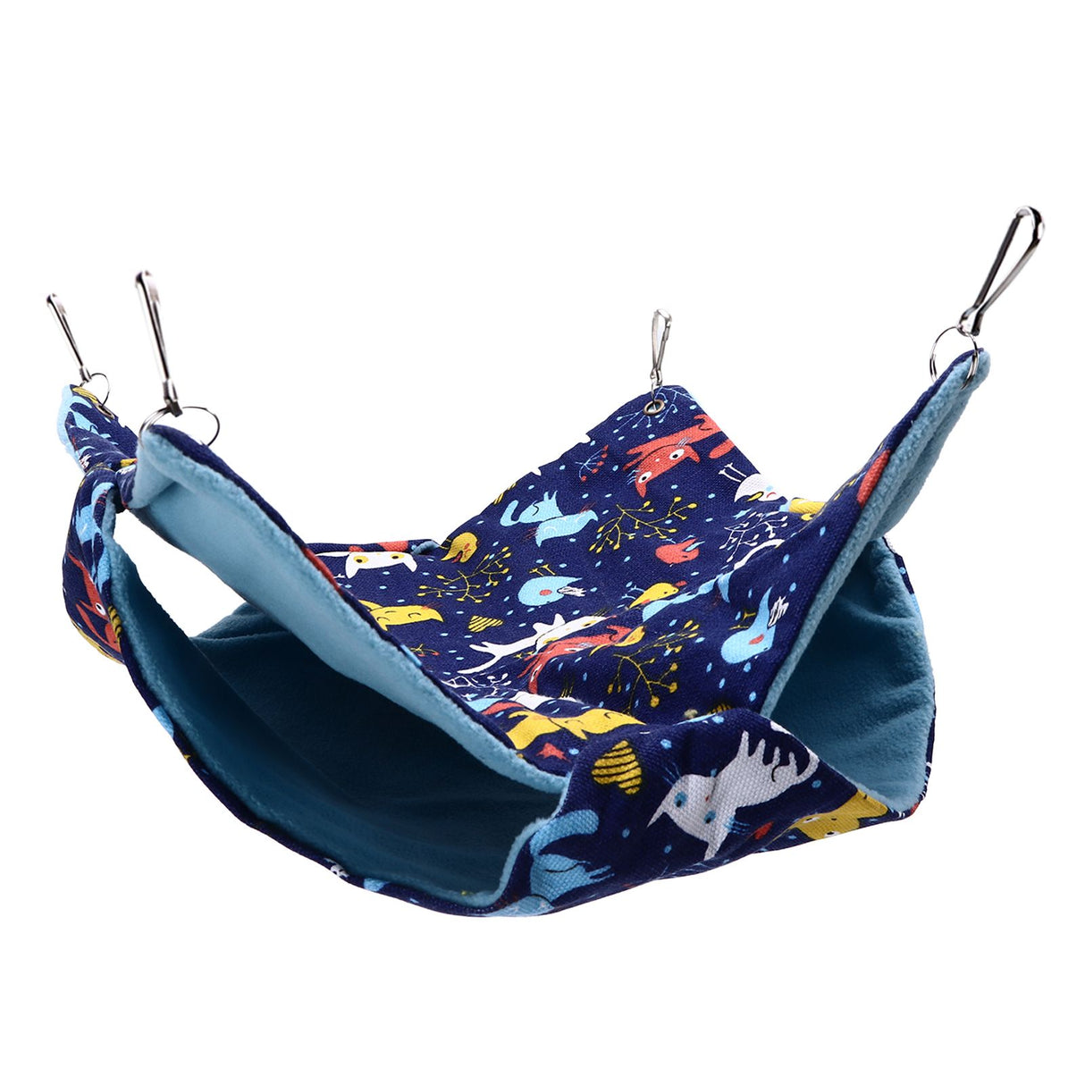 Pet Double Layer Warm Hammock Safe Warm Foldable Hanging Pet Sleeping Bag for Small Pets Hamster