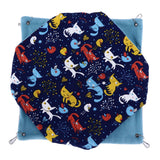 Pet Double Layer Warm Hammock Safe Warm Foldable Hanging Pet Sleeping Bag for Small Pets Hamster - Rear View
