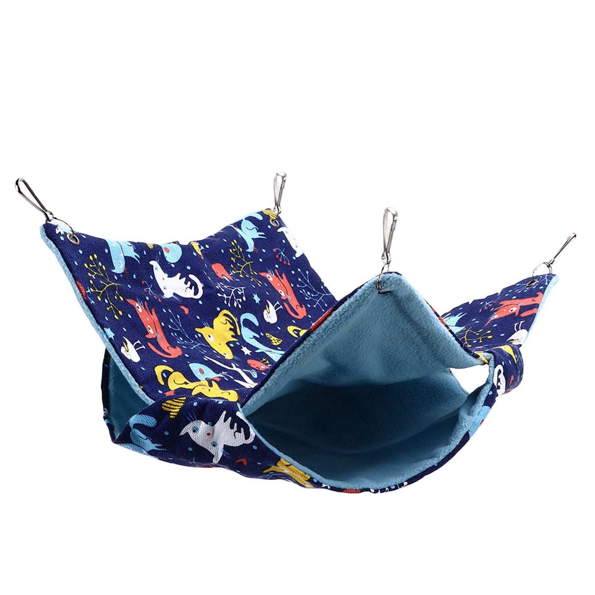 Pet Double Layer Warm Hammock Safe Warm Foldable Hanging Pet Sleeping Bag for Small Pets Hamster