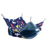 Pet Double Layer Warm Hammock Safe Warm Foldable Hanging Pet Sleeping Bag for Small Pets Hamster - Low Angle