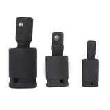 3PCS Universal Joint Socket Adapter 1/2 1/4 3/8 Drive Impact Adapter Socket Extension Adapter - 45-Degree Angle