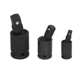 3PCS Universal Joint Socket Adapter 1/2 1/4 3/8 Drive Impact Adapter Socket Extension Adapter