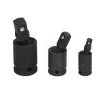 3PCS Universal Joint Socket Adapter 1/2 1/4 3/8 Drive Impact Adapter Socket Extension Adapter