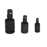 3PCS Universal Joint Socket Adapter 1/2 1/4 3/8 Drive Impact Adapter Socket Extension Adapter - Close-Up Angle
