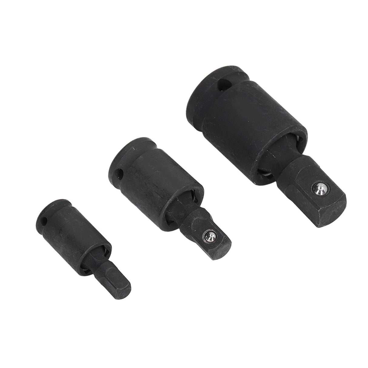 3PCS Universal Joint Socket Adapter 1/2 1/4 3/8 Drive Impact Adapter Socket Extension Adapter