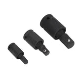 3PCS Universal Joint Socket Adapter 1/2 1/4 3/8 Drive Impact Adapter Socket Extension Adapter