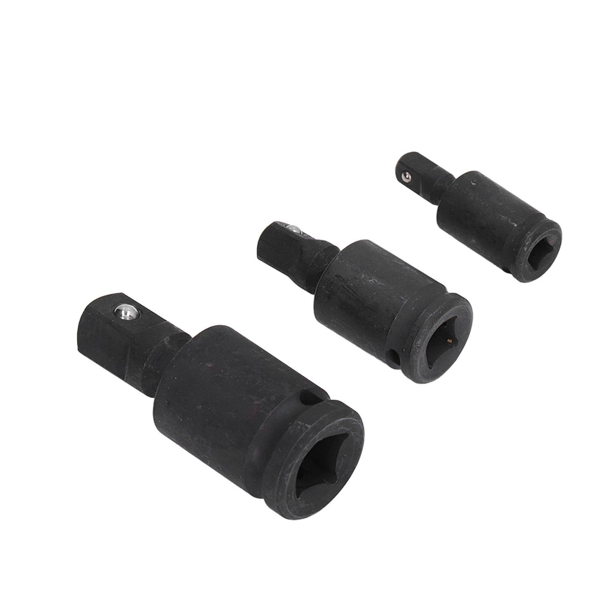 3PCS Universal Joint Socket Adapter 1/2 1/4 3/8 Drive Impact Adapter Socket Extension Adapter
