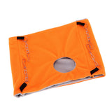 Bird Warm Nest Thermal Plush Cage Hanging Bed Hamster Double Layer Hammock for Winter Cold WeatherOrange - Front View