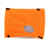Bird Warm Nest Thermal Plush Cage Hanging Bed Hamster Double Layer Hammock for Winter Cold WeatherOrange - Rear View