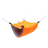 Bird Warm Nest Thermal Plush Cage Hanging Bed Hamster Double Layer Hammock for Winter Cold WeatherOrange