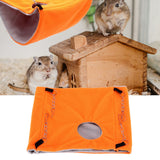Bird Warm Nest Thermal Plush Cage Hanging Bed Hamster Double Layer Hammock for Winter Cold WeatherOrange - Extra Image