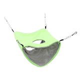 Bird Warm Nest Thermal Plush Cage Hanging Bed Hamster Double Layer Hammock for Winter Cold WeatherGreen - Front View